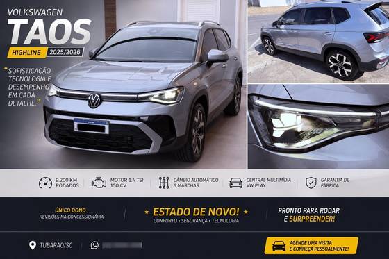 VOLKSWAGEN TAOS 1.4 250 TSI TOTAL FLEX HIGHLINE AUTOMÁTICO VOLKSWAGEN TAOS 1.4 250 TSI TOTAL FLEX HIGHLINE AUTOMÁTICO